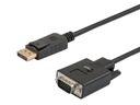 Kábel SAVIO DisplayPort (M) - VGA (M) 1,8 m, CL-92