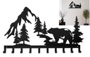 Nástenný vešiak Metal Mountains Metal Bear čierny 60 cm FV