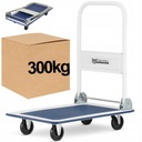 Skladací skladový transportný plošinový vozík STRONG 300 kg PREMIUM