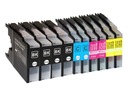 10X ATRAMENTY LC1240 LC-1240 LC1220 LC1280 PRE BROTHER J525 J725 J430 J6510 6910