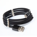 USB C 24 PIN Rýchly MAGNIWIRE nabíjací a prenosový telefónny kábel, čierny