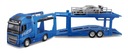 BBURAGO AUTO TIR TRUCK BLUE VOLVO FH16 + PORSCHE 911 1:43