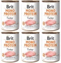 BRIT Mono proteínové krmivo pre psov morka 6x400g