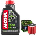 Olej MOTUL 5100 10W40 1L. + Filter HF141, Yamaha YZ250F, 03-08