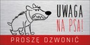 POZOR DOG Tabuľka na bránu 10X20 cm hliník