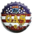 Route 66 Shield Usa Flag Gas Cin Cap Large