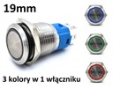 VYPÍNAČ BISTABILNÉ TLAČIDLO ZAP/VYP LED 3 FARBY RGB 19mm 12V 24V WANDALOOD