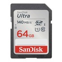 KAPACITA PAMÄŤOVEJ KARTY SANDISK ULTRA SDXC 64GB 140MB/S PRE FOTOAPARÁTY