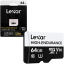 Lexar High-Endurance 64GB micro SDXC pamäťová karta čítanie až 100 MB/s