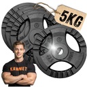 Liatinové závažia Set 4x5 20 kg tanierové riadidlá gym KAWMET 30mm