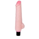 REALISTICKÝ VIBRAČNÝ PENIS S TESTMI 24CM