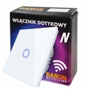 Jediný biely LED WIFI dotykový spínač ZN