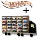 Polica na 25 Hot Wheels, 4 cm preglejka + nápis alebo meno