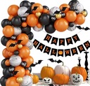 Balóniky Garland Halloween Banner Dekorácie Ornamenty