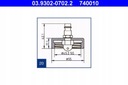 ZÁSTRČKA ATE 03.9302-0702.2 ADAPTÉR ZARIADENIA ATE vetrací otvor