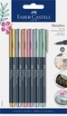 FABER-CASTELL METALICKÉ PERÁ, BLISTER 6 ks