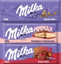 Milka veľká čokoláda, mix chutí, 3 ks.