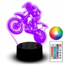 Soška LED Night Light RGB 3D gravírovanie Motocross Cross Enduro Motor