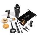 DELUXE barmanská súprava s fajčením whisky 2v1 RECEPTY SHAKER BURNER