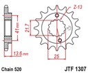 JT PREDNÉ OZNAČENIE 2093 14 KAWASAKI ZX6R '03-'06 (2093M14JT) (REŤAZ 520)