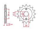 Predné ozubené koleso Grosskopf 279 13 Xr250R 90-94,Crf