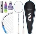 NILS BADMINTON SET 1 GRAFITOVÁ HLINÍKOVÁ RAKETA 6 PLÁŠŤOV KRYT