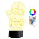 XL 3D Minion LED nočná lampa Minions 16 farieb + diaľkové ovládanie