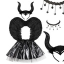 WITCH MALEFICENT Kostým DIABOLINE Maskovanie Krídel + doplnky