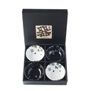 mij black white sushi set 4 misky 100 ml.