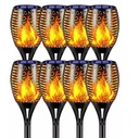 8x LED solárna baterka s efektom FIRE FLAME