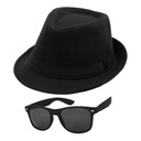 Blues Brothers Set okuliare Trilby Klobúk Nerd 56cm