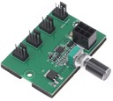 Hub Splitter 4x ventilátory 3 4 PIN PWM 6 PIN