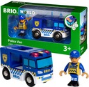 Vlaková policajná dodávka BRIO + figúrka 33825