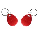 TAG RFID Keychain Unique 125kHz T5577 EM4305 Programmable Red 10pcs