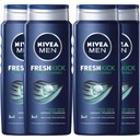 NIVEA Fresh Kick pánsky sprchový gél 4*500ml