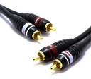 KÁBEL 2x RCA 2RCA 1,5m AUDIO CINCH VITALCO PREMIUM