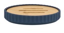 Stojaca miska na mydlo Navy Blue ABS+Bamboo Andora