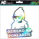 Nálepka na okno BABY ON BOARD HOLOGRAM