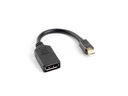 Lanberg AD-0003-BK mini Displayport (M) -> Displayport (F) časť adaptérového kábla