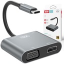 XO ADAPTÉROVÝ ROZBOČ 4-v-1 HDMI USB-C PD VGA ADAPTÉR