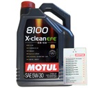 Motul 5W30 8100 X-Clean EFE 5L motorový olej C2/C3 originálny prívesok