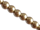 AB276 GLASS BEADS PEARL 8mm zlatá, 100ks