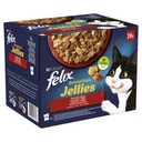 Felix Jellies Mix of Flavors mokré krmivo pre mačky, sada 24 ks 2,04 kg