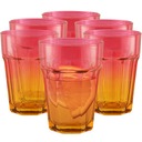 POHÁRE 6x370ml OMBRE Orange Pink