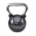 KETTLEBELL LIATIENOVÁ RUKÁVKA GUMOVÁ CHROMOVÁ 12kg HMS