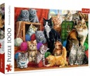 Puzzle 1000 Cat meeting Trefl 10555