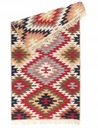 KOBEREC BOHO Kilim Koberec tkaný 80x150 aztécky viacfarebný OBOJSTRANNÝ vzor