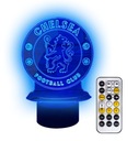 CHELSEA FC 3D LED nočná lampa + Diaľkové ovládanie