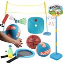 SET ŠPORTOVÉ HRY 4V1 TENIS VOLEJBAL BASKETBAL BADMINTON PRE DETI