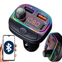 FM BLUETOOTH AUTO VYSIELAČ RÝCHLA NABÍJAČKA 7 FAREB RGB MP3 2XUSB